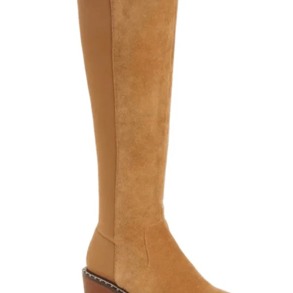 Cecelia stretch suede wedge boots new 7.5 265 - Picture 3 of 7